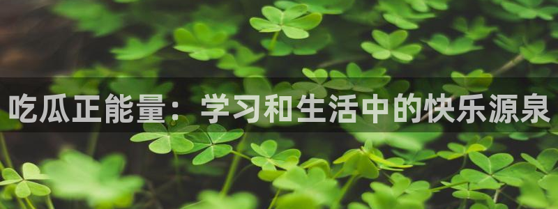 吃了坏瓜怎么办:吃瓜正能量:学习和生活中的快乐源泉