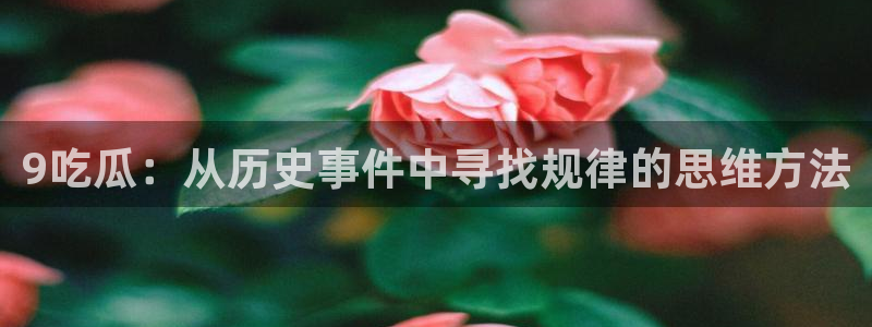 51吃瓜热门吃瓜:9吃瓜:从历史事件中寻找规律的思维方法